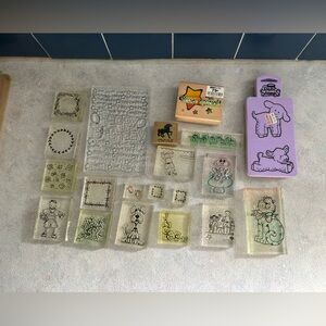 Rubber stamps animals lot